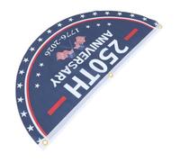 BATHVEVE july 4th bunting banner independence day flag 1776-2026 polyester dual hanging grommets for fences and storefronts 3x1.5 ft