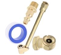 BATHVEVE Kit D'accessoire de Gonfleur de Pneus en Laiton Jaune 1/4 Npt Solide Double Design pour Pompe à Air et Camions