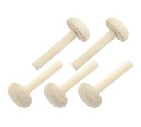 BATHVEVE Kit de 5 Rouleaux à Encrer en Bois Forme Champignon, Outil D'artisanat Facile à Utiliser, Bien Poli, pour Impression sur Papier
