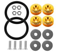 BATHVEVE Kit de Clips Automobiles Installation Facile Rondelles Renforcées en Alliage et Caoutchouc pour Pare-chocs Arrière pour Accessoires Extérieurs de Voiture