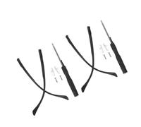 BATHVEVE Kit de Réparation de Lunettes 4 Pièces Bras de Lunettes en Tr90 Noir avec Accessoires Installation Facile et Confort pour Réparer