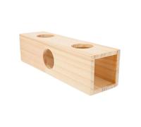 BATHVEVE Labyrinthe Tunnel en Bois Naturel pour Hamster Jeu D'activités et Cachette Animale, Taille Moyenne, pour Cage et Habitat de Petits Animaux