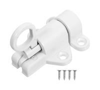 BATHVEVE Loquet de Sécurité à Ressort pour Trappe Grenier Alliage Aluminium Blanc Léger et Robuste avec Vis Fermeture Automatique Discrète pour Portes Fenêtres et Clôtures