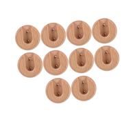 BATHVEVE Lot de 10 Supports pour Tringle à Vêtements Bois Massif Hêtre 20 Mm Fixation Robuste Usage Placard Bain Chambre