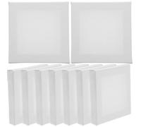 BATHVEVE Lot de 12 Mini Cadres Carrés en Coton et Bois pour Peinture à L'huile, pour Loisirs Créatifs et Projets Décoratifs D'artistes Débutants