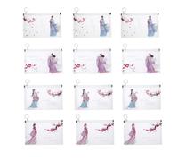 BATHVEVE Lot de 12 Paquet à Fermeture Éclair pour Masques en Pp Recyclable Fermeture Lisse, Pochettes Transparentes de Rangement pour Masques, Maison Voiture Style Plusieurs styles