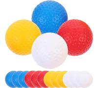 BATHVEVE Lot de 16 Balles de Golf D'entraînement en Plastique PP, Colorées, Compactes et Confortables, Pratique en Intérieur et Jardin