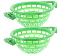 BATHVEVE Lot de 2 Bassins Bassins à Nid D'oiseau Verts en Plastique Petits Nichoirs Pratiques pour Pigeons Voyageurs et Petits Oiseaux Support de Nid Simple et Fonctionnel pour Cages