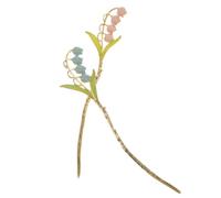 BATHVEVE Lot De 2 Bâtonnets à Cheveux Vintage Fleurs, Accessoires Pour Chignon, Taille Standard, Métal Solide, Couleurs Bleu Et Rose, Pour Femmes Et Coiffures Traditionnelles Chinoises