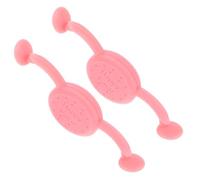 BATHVEVE Lot de 2 Entraîneurs de Muscles Buccaux Ajustables Rose pour Exercice Facial, Correcteur de Sourire et Raffermissement du Visage, Outil de Modelage des Fossettes et Sculpteur