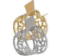 BATHVEVE Lot de 2 Pinces à Cheveux en Alliage D'étoile Argenté et Or, Pratiques et Élégantes, Adaptées aux Longues Chevelures pour Sport et Visage