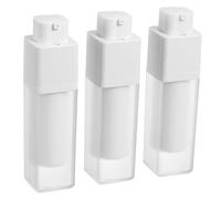 BATHVEVE Lot De 3 Bouteilles De Voyage Cosmétiques 30ml Flacons En Plastique Mat Carrés Réutilisables Pour Lotion Soin Visage Portable Pratique