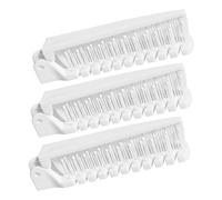 BATHVEVE Lot de 3 Peignes Pliants Blancs en Plastique, Double Tête, Antistatique, Adaptés aux Perruques, Classiques et Portables pour Garçon et Filles et Garçons en Voyage