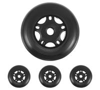 BATHVEVE Lot de 4 Roues de Remplacement en Plastique PP Noires pour Équipement de Gym, Diamètre Intérieur 8 Mm, Mouvement Fluide et Flexible, Accessoires pour Vélos et Machines Fitness