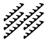 BATHVEVE Lot de 6 Ajusteur de Support de Chaise de Bureau en Plastique Noir pour Chaise Longue d'extérieur, Boucle de réglage de Chaise d'extérieur à 5 Positions, Accessoires universels