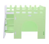 BATHVEVE Maison Rampe PVC pour Cachette Vert la Rat et Hamster Clair en avec Espace Privé Multifonction pour Dormir et Se Détendre Cage
