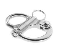 BATHVEVE Manille Argenté à Ressort Fixe en Acier Inoxydable 316 Résistant la Corrosion avec Design Auto-verrouillant pour Équipements Nautiques et Gréement de Bateaux