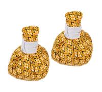 BATHVEVE Masseur de Moxibustion 2Pcs Boules Chauffantes Réutilisables Outil de Massage Portable Anti pour Dos et Cou Relaxation à Domicile Paquet d'Absinthe