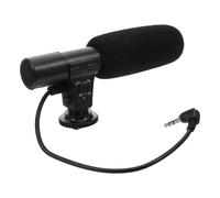 BATHVEVE Microphone Support Standard Hot Shoe D'interview Haute Sensibilité Stéréo Plastique Noir Angle 90/120° pour Enregistrement Audio Professionnel pour Caméra et Caméscope