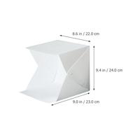 BATHVEVE Mini Boîte à Lumière Pliable 20 Cm LED USB Tente Photo Portable 6 Fonds Colorés pour Studio Photo Accessoires Éclairage et Fond pour Produit