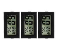 BATHVEVE Mini thermomètre hygromètre intérieur digital 3pcs, mesures précises humidité et température, écran numérique, pour bureau et plantes