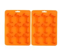 BATHVEVE Moule à Glaçons 2pcs 9 Cavités Forme de Chien en Silicone Facile à Démouler Nettoyer Maison Cuisine