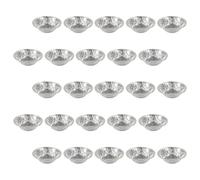 BATHVEVE Moules à Tartelettes Portables Résistants Chaleur 400 Pièces en Aluminium Argenté pour Pâtisserie et Restauration