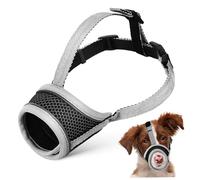 BATHVEVE Muselière Respirante Ajustable Tissu Doux pour Chien Protection Anti-Morsure et Aboiement Confort pour Promenades et Toilettage