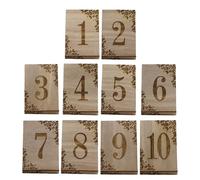 BATHVEVE Numéros Légers de Mariage de Rustique Bois en Table 10pcs et Robustes Décoration Chic pour de Réception de Mariage et Anniversaires