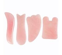 BATHVEVE Outil de Massage Visage Bords Lisses en Cristal Composite Rose Forme S Facile à Transporter pour Femmes pour Soin Visage