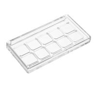 BATHVEVE Palette de Maquillage Plastique Vide Compartiments Divisés, Mini Plateau à Pigments Rechargeable pour DIY, Boîte de Rouge à Lèvres pour Voyage