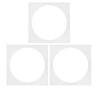 BATHVEVE Passe-partout Prédécoupé pour Cadre Photo 33x33 Cm Lot de 3 Tapis de Tableau Photo Carrés Ouverture Ronde pour Œuvres D'art et Décoration Murale