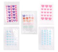 BATHVEVE Patchs Anti-Boutons Hydrocolloïdes pour Acrochordons 5 Feuilles Colorées Formes Variées Auto-Adhésifs Invisibles pour Visage Protection Cicatrisation Nez Front Menton Soin