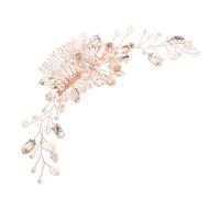 BATHVEVE Peigne De Mariée Cristal Doré Avec Strass Accessoires Élégants Pour Coiffure De Mariage Pour Nouvelles Mariées Et Filles Honneur