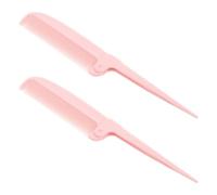 BATHVEVE Peignes à Queue Pliables Outils Coiffure Portables en Plastique Rose Lot de 2 pour Mise en Valeur et Séparation des Cheveux, pour Voyages et Usage Quotidien
