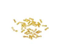 BATHVEVE Pendentifs Goutte en Alliage DIY 1000 Pièces pour Bijoux | Extender Chain End, 2x7mm, Finition Or, pour Créations de Loisirs et Fêtes