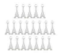 BATHVEVE Pendentifs Tour Eiffel Charme Unique Lot de 20 en Alliage Argenté et Finition Soignée Style Antique et Élégant Accessoires pour Collier ou Bracelet
