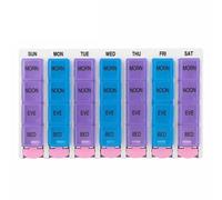 BATHVEVE Pilulier Hebdomadaire Organiseur de Pilules 28 Compartiments Détachable, Boîte en Plastique Léger pour Rangement Sûr Accessoire Pratique à Domicile Voyage