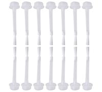 BATHVEVE Pinceaux de Rechange Accessoire pour Créer des Designs Nail Art DIY à Domicile pour Vernis à Ongles Lot de 50 en Plastique Blanc à Domicile
