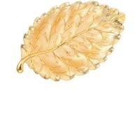 BATHVEVE Plateau à Snacks en Alliage de Zinc Doré Forme Feuille Réutilisable pour Fruits et Collations Maison Style Nordique Élégant pour Fête