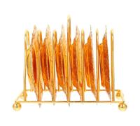 BATHVEVE Plateau de Service Alimentaire 7 Pièces avec Porte-assiettes en Fer, Élégant et Solide, pour Hôtels et Cuisines, pour Fruits et Snacks