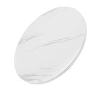 BATHVEVE Plateau de Table Ronde Mobilité Aisée et Entretien Rapide Blanc en Panneau Haute, Petite Table Élégante et pour Salon Artisanales pour Salon Créations Artisanales