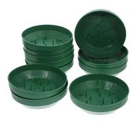 BATHVEVE Plateau Rond en Plastique Vert, Base Solide et Facile à Placer, 25 Pièces pour Compositions de Fleurs Professionnelles et Événements Multiples