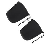 BATHVEVE Pochette en Néoprène Lot de 2 pour Objectif D'appareil Photo Étui Souple et Crochet, Design Élastique Ajustable, Protection pour Appareil Photo Reflex