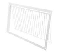 BATHVEVE Porte à Pigeons Métallique Design Pratique et Fonction de Sécurité Barre de Collision en Acier Inoxydable Porte de Cage Blanche pour Maison d'oiseaux Adaptée aux Pigeons