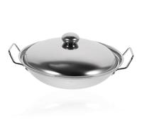 BATHVEVE Pot à Double Oreille en Acier Inoxydable Résistant Chaleur Couvercle Anti-débordement pour Cuisson de Hot Pot Fruits de Mer Plusieurs styles