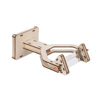 BATHVEVE Prisme avec Support en Bois en Verre Optique Triangulaire pour Expériences Scientifiques Stables en e Physique et Laboratoire de Science