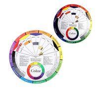 BATHVEVE Roue Chromatique Rotative Double Face pour Nail Art et Maquillage, Papier, 2 Pièces, Guide Créatif des Combinaisons de Couleurs pour Femmes