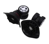 BATHVEVE Roulettes de Rechange Kit pour Valise 2pcs en Plastique Noir, Pivotantes Lisses et Solides pour Réparation de Bagages pendant vos voyages