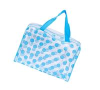 BATHVEVE Sachet Transparent de Voyage pour Cosmétiques Imperméable PVC avec Ouverture Zippée pour Maquillage et Hygiène Personnelle Léger et Pratique